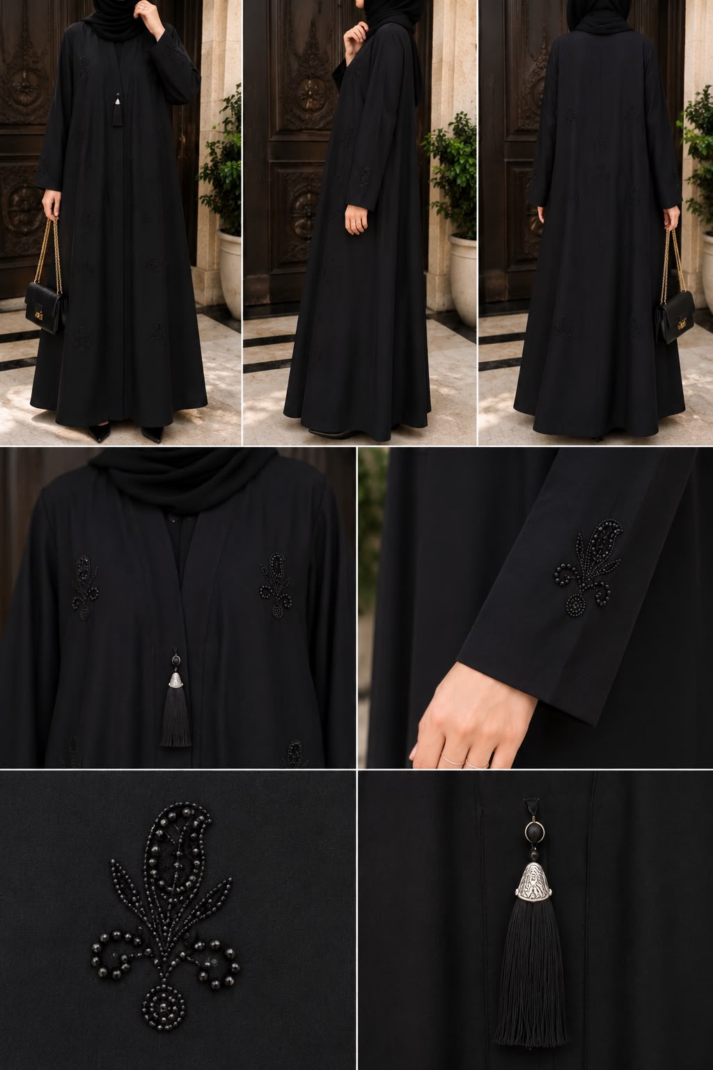 Blank Handwork Abaya